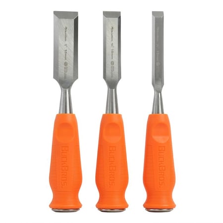 Buck Brothers 3 Piece Wood Chisel Set   1/2 in, 3/4 in, 1 in 74630